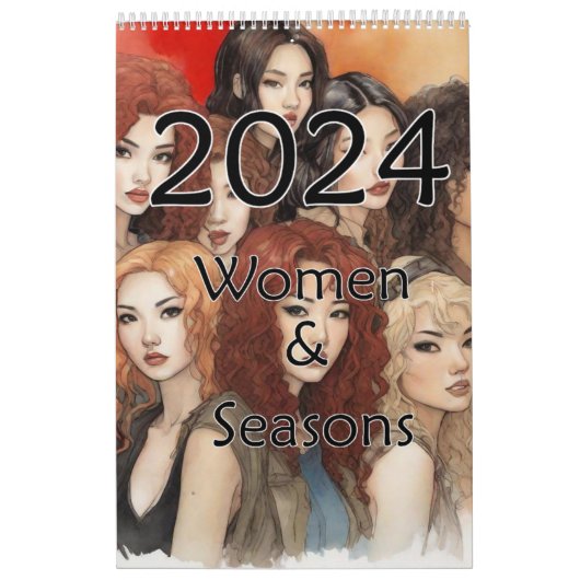 2024女性と季節 カレンダー (カバー)