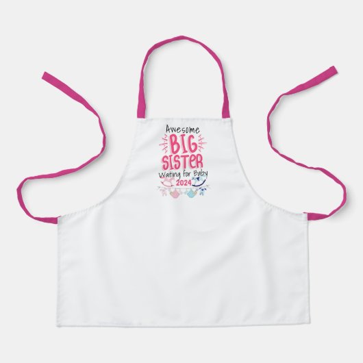 2024姉新生児兄弟姉妹 エプロン (正面)