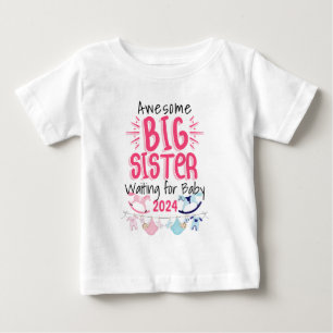 2024姉新生児兄弟姉妹 ベビーTシャツ