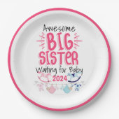 2024姉新生児兄弟姉妹 ペーパープレート (正面)