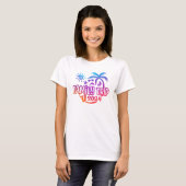 2024家族旅行ビーチ、サングラス&帆船 Tシャツ (正面フル)