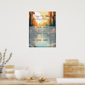 2024平穏な湖 ポスター (キッチン)