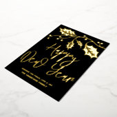 2024年あけましておめでとう、赤いリボン 箔シーズンカード (回転した状態)