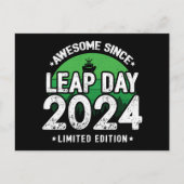 2024年うるう年2月29日誕生日最高! ポストカード (正面)