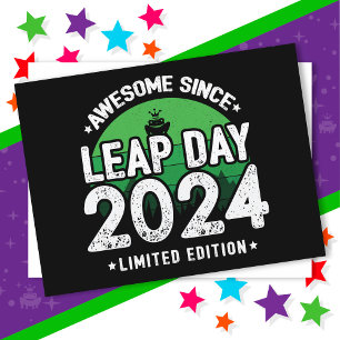 2024年うるう年2月29日誕生日最高! ポストカード