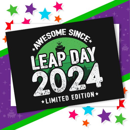 2024年うるう年2月29日誕生日最高! ポストカード