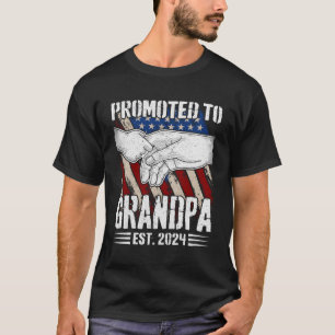 2024年おじいちゃんに昇進し、新しい愛国心を持つ Tシャツ