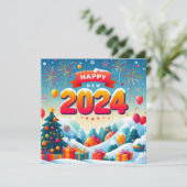 2024年おめでとうクリスマスツリーギフト花火 シーズンカード (スタンド正面)