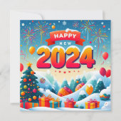 2024年おめでとうクリスマスツリーギフト花火 シーズンカード (正面)