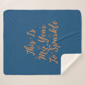 2024年おめでとう今年は輝く年 シェルパブランケット (正面(横))