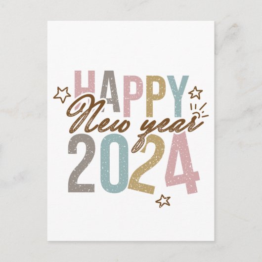 2024年おめでとう色 ポストカード (正面)