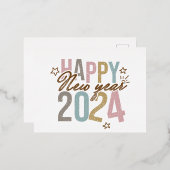 2024年おめでとう色 箔シーズンポストカード (正面/裏面)