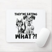 2024年おもしろいのペット犬キャットのディベート彼らは食べ何であるか マウスパッド (マウス)