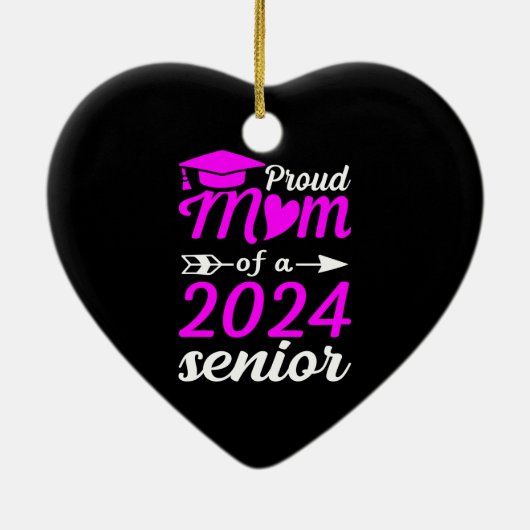 2024年おもしろいの卒業祝いの母 セラミックオーナメント (裏面)