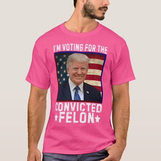 2024年おもしろいの投票私は有罪判決を受けたFelの投票をしている Tシャツ (正面)