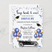 2024年おもしろいクラス卒業パーティーでドライブ ポストカード (正面/裏面)