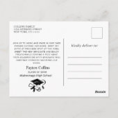 2024年おもしろいクラス卒業パーティーでドライブ ポストカード (裏面)