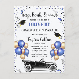 2024年おもしろいクラス卒業パーティーでドライブ ポストカード