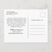 2024年おもしろいクラス卒業パーティーでドライブ 案内ポストカード (裏面)