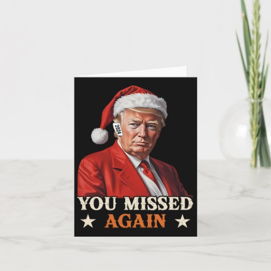 2024年おもしろい再びトランプ恋しく思スクリスマ カード (正面)