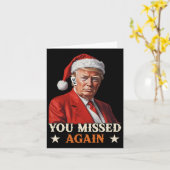 2024年おもしろい再びトランプ恋しく思スクリスマ カード (黄色い花)