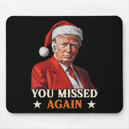 2024年おもしろい再びトランプ恋しく思スクリスマ マウスパッド (正面)