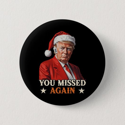 2024年おもしろい再びトランプ恋しく思スクリスマ 缶バッジ (正面)