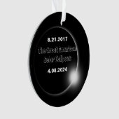 2024年および2017年の二重日食太陽の オーナメント (正面)