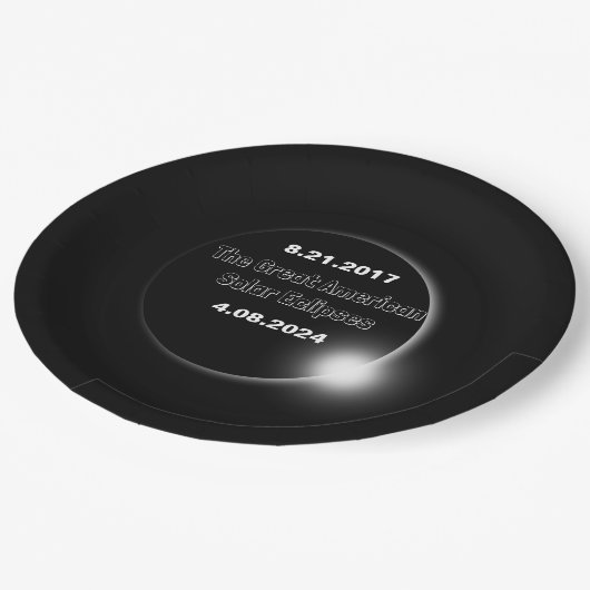 2024年および2017年の二重日食太陽の ペーパープレート (アングル)