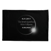 2024年および2017年の二重日食太陽の 枕カバー (裏面)