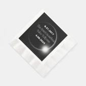 2024年および2017年の二重日食太陽の 縁ありランチョンナプキン (角)