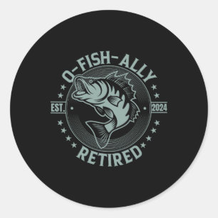 2024年お魚引退 Ofishally+Retired+Fishing ラウンドシール