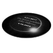 2024年と2017年の二重日付の皆既日食 カッティングボード (角)