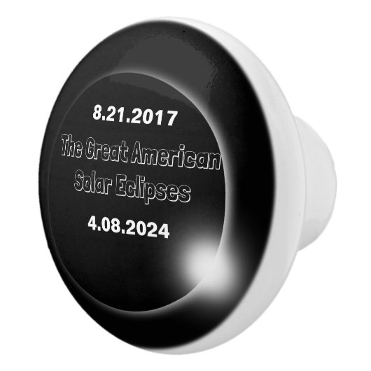 2024年と2017年の二重日付の皆既日食 セラミックノブ (右)