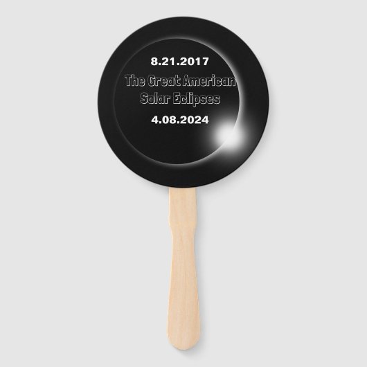2024年と2017年の二重日付の皆既日食 ハンドファン (正面)