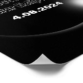 2024年と2017年の二重日付の皆既日食 ポスター (角)