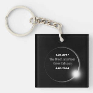 2024年と2017年のDouble Dated 太陽の Eclipse キーホルダー