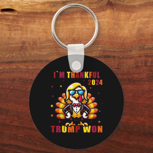2024年にアメリカCkを獲得したトランプ選手に感謝してい感謝している キーホルダー (正面)