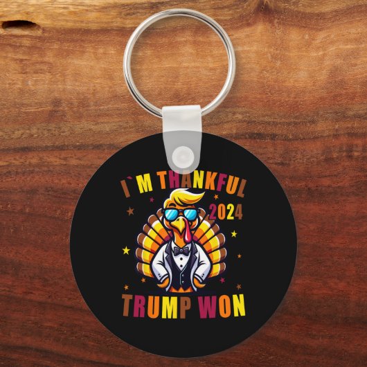 2024年にアメリカCkを獲得したトランプ選手に感謝してい感謝している キーホルダー (正面)