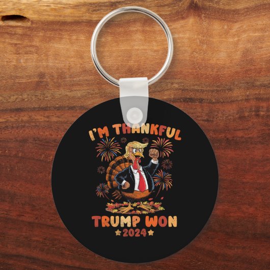2024年にアメリカCkを獲得したトランプ選手に感謝してい感謝している キーホルダー (正面)