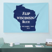 2024年にウィスコンシン州を青に変えよう 横断幕 (トレードショー)