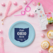 2024年にオハイオブルーを反転 ペーパープレート (パーティー)