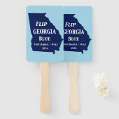 2024年にグルジアブルーを反転 ハンドファン (正面&裏面)