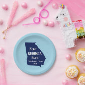 2024年にグルジアブルーを反転 ペーパープレート (パーティー)