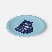 2024年にグルジアブルーを反転 ペーパープレート (アングル)