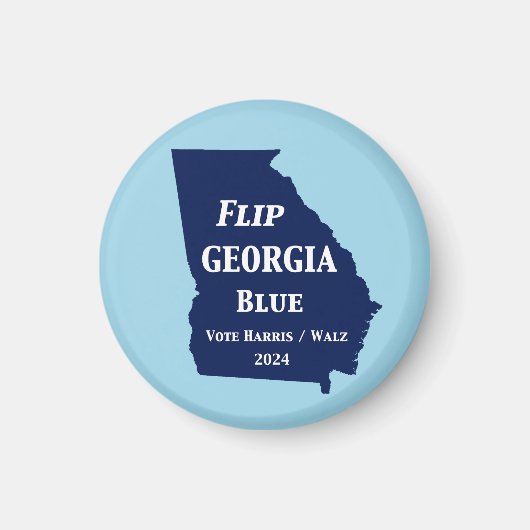 2024年にグルジアブルーを反転 マグネット (正面)