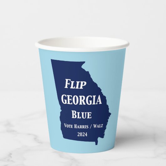 2024年にグルジアブルーを反転 紙コップ (正面)