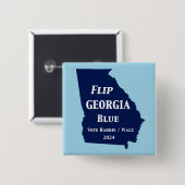 2024年にグルジアブルーを反転 缶バッジ (正面&裏面)