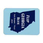 2024年にジョージア州を青に変えよう マグネット (横)