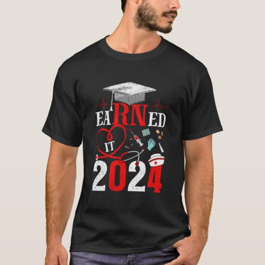 2024年にナース卒業またはRn Lpnクラスで獲得 Tシャツ (正面)